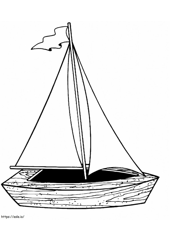 Barco de vela imprimible para colorear