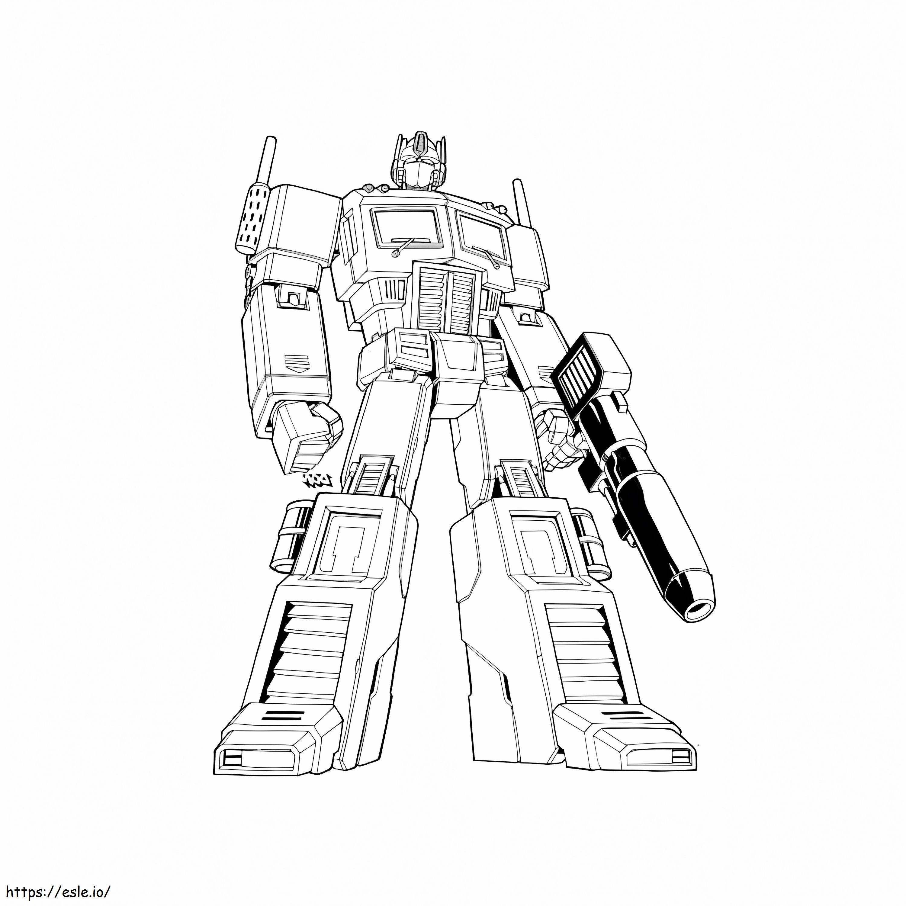 Awesome Optimus Prime coloring page