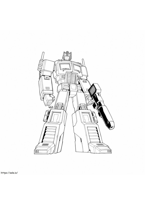 Awesome Optimus Prime coloring page