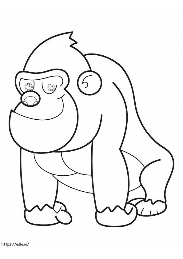 Coloriage Gorille Normal à imprimer dessin