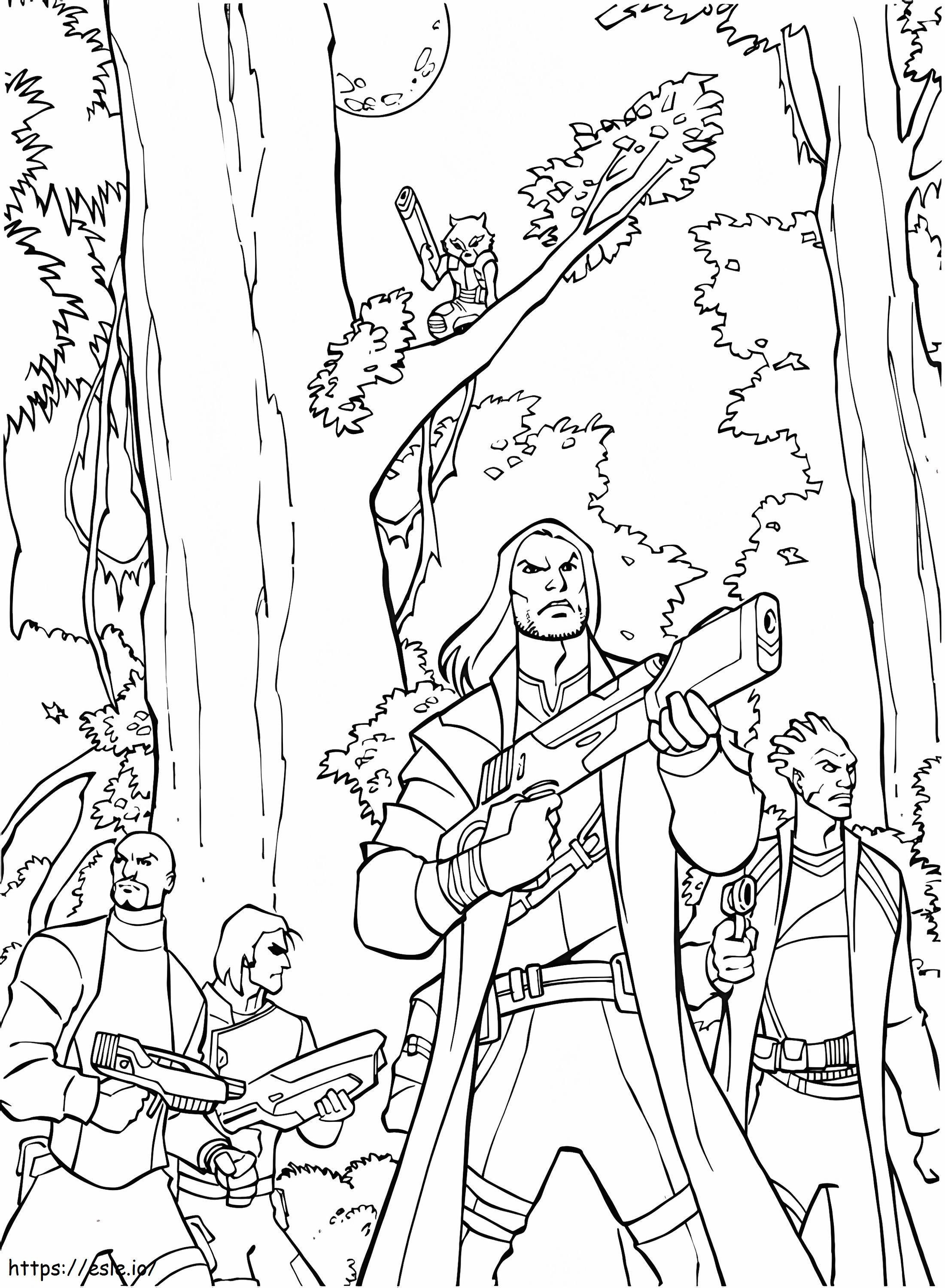 Guardians Of The Galaxy A4 coloring page