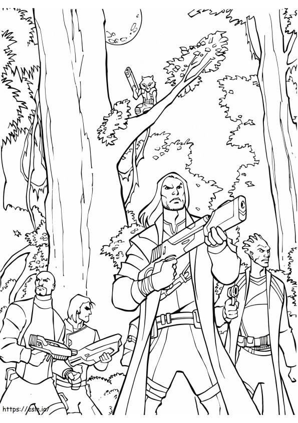 Guardians Of The Galaxy A4 coloring page