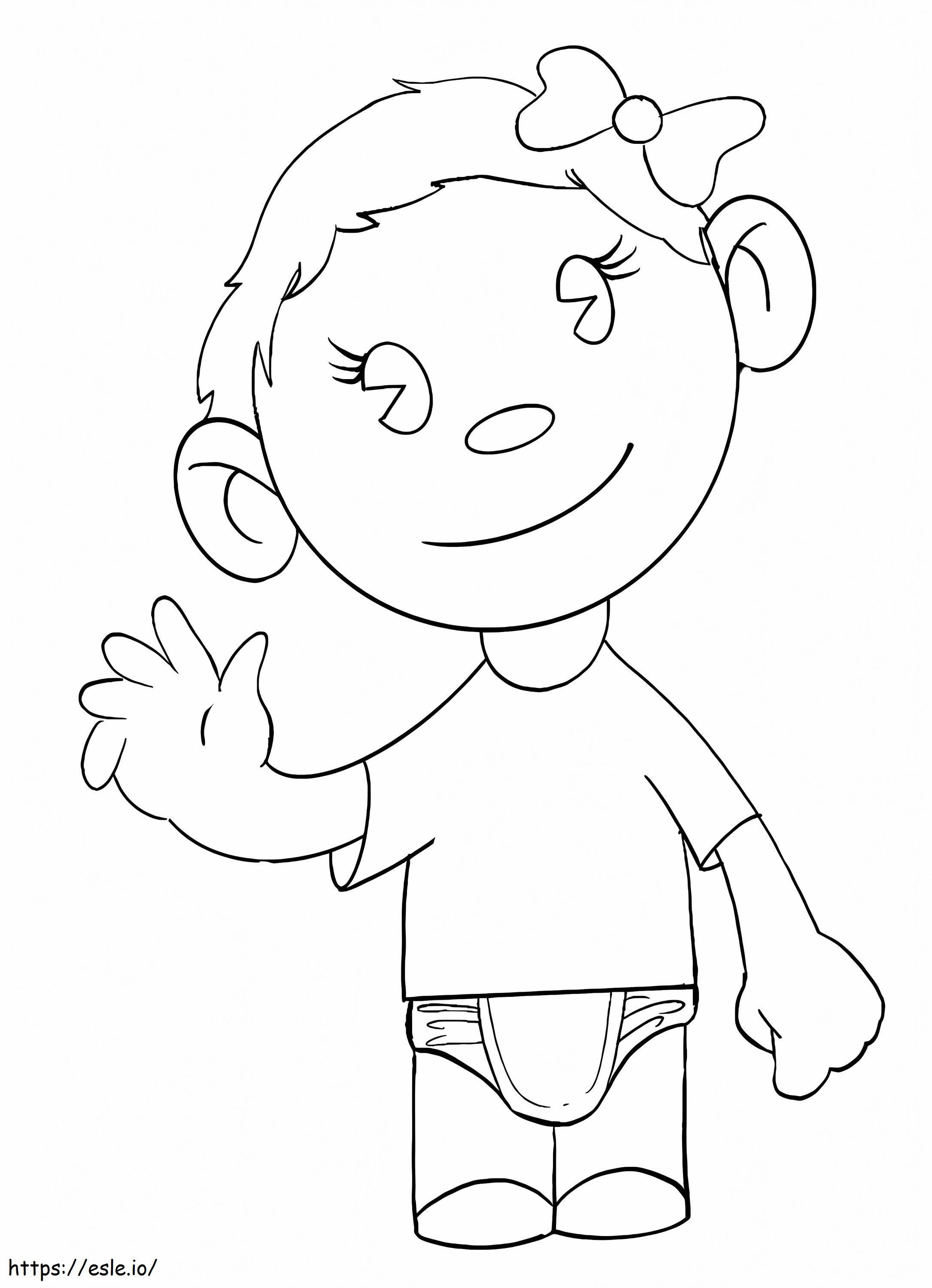 Lovely Baby Girl coloring page