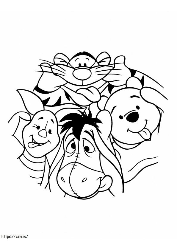 Bär Disney Pooh und seine Freunde ausmalbilder