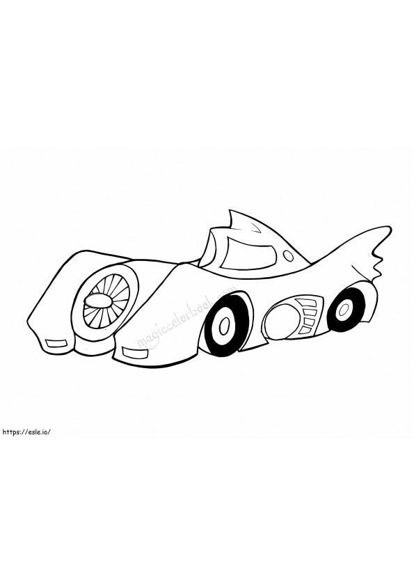 Simple Batmobile coloring page