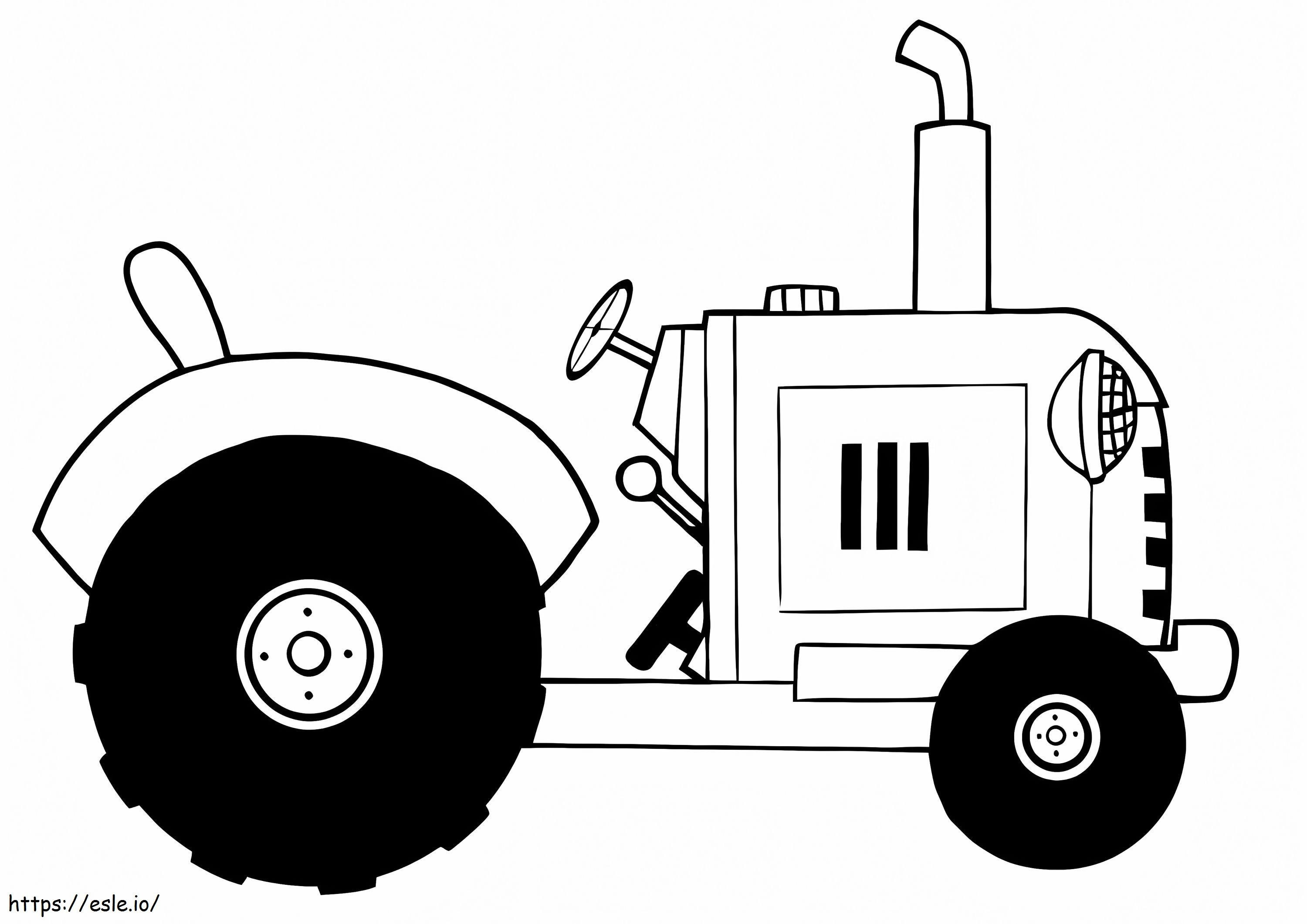 Coloriage Tracteur Agricola Vintage à imprimer dessin