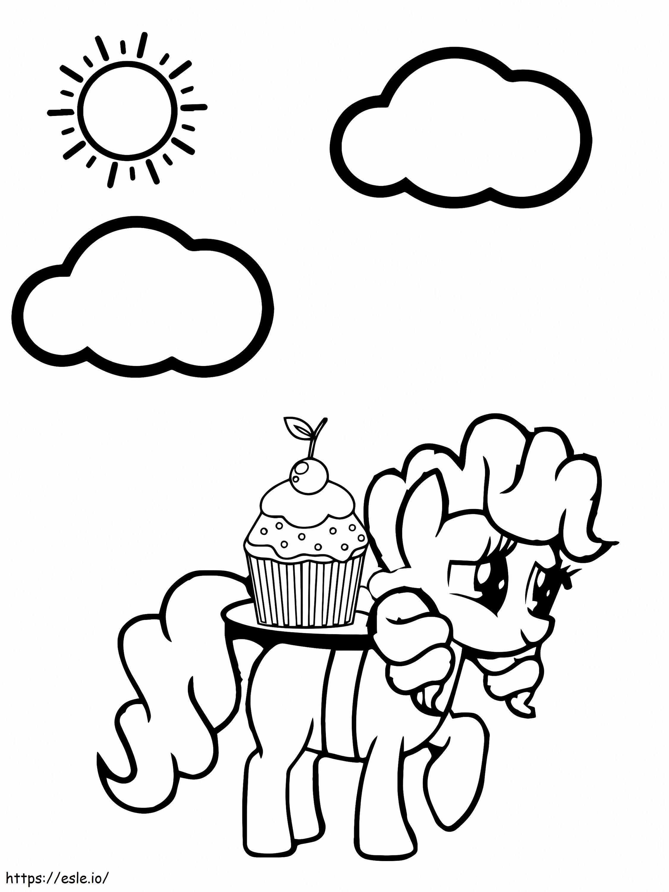 Sun Clouds And Mrs Cake coloring page