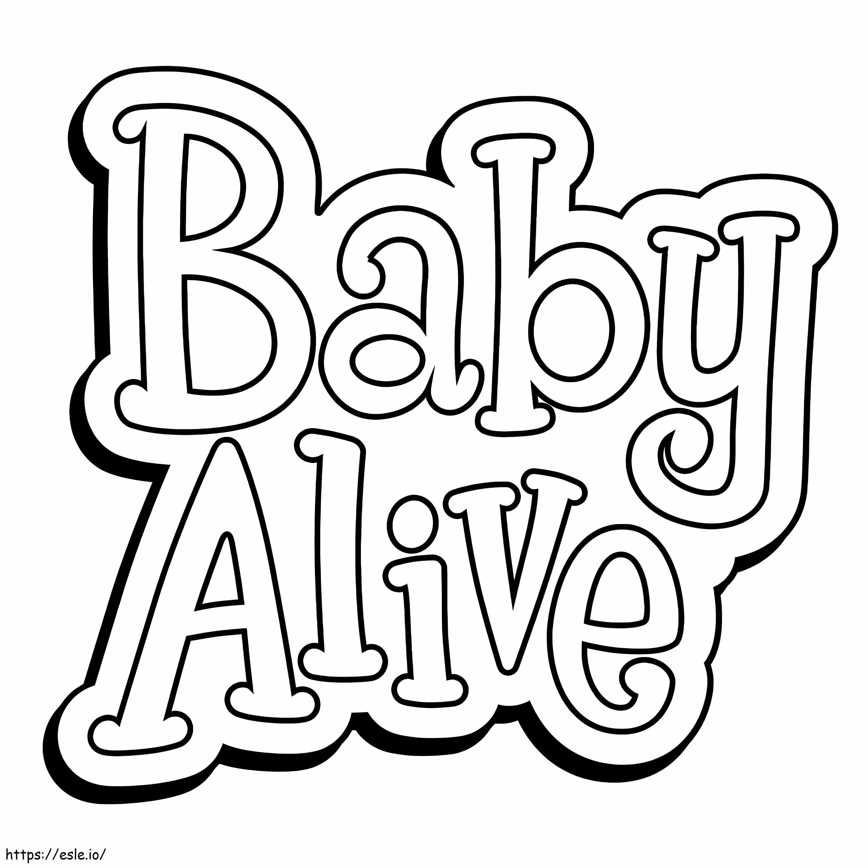 Logotipo Baby Alive para colorir