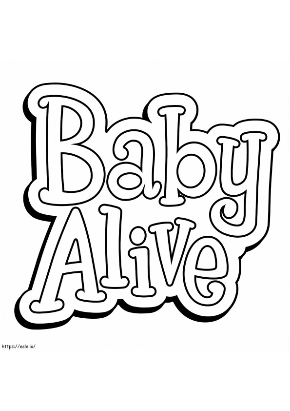 Baby Alive Logo coloring page