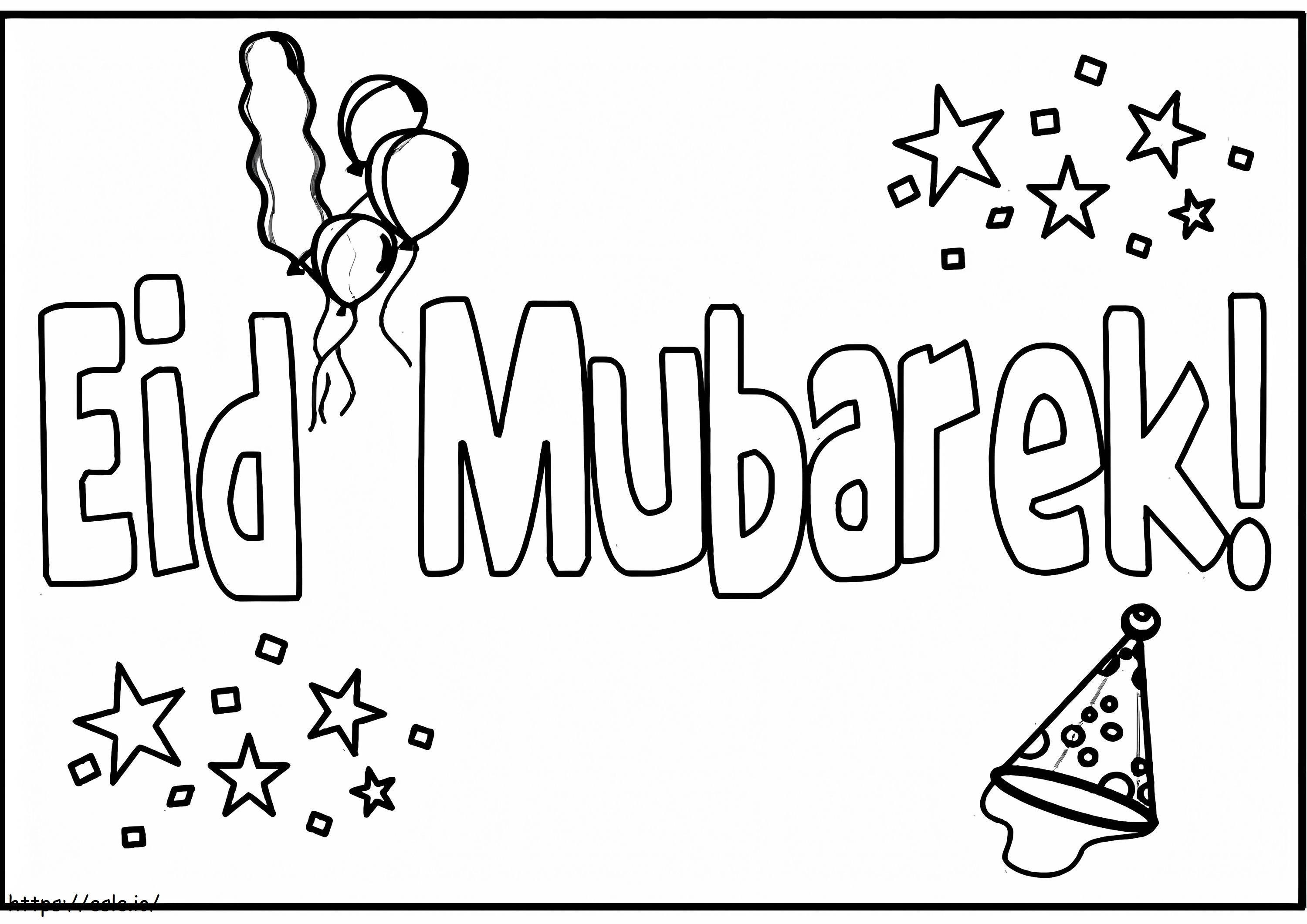 Eid Mubarak 1 para colorear