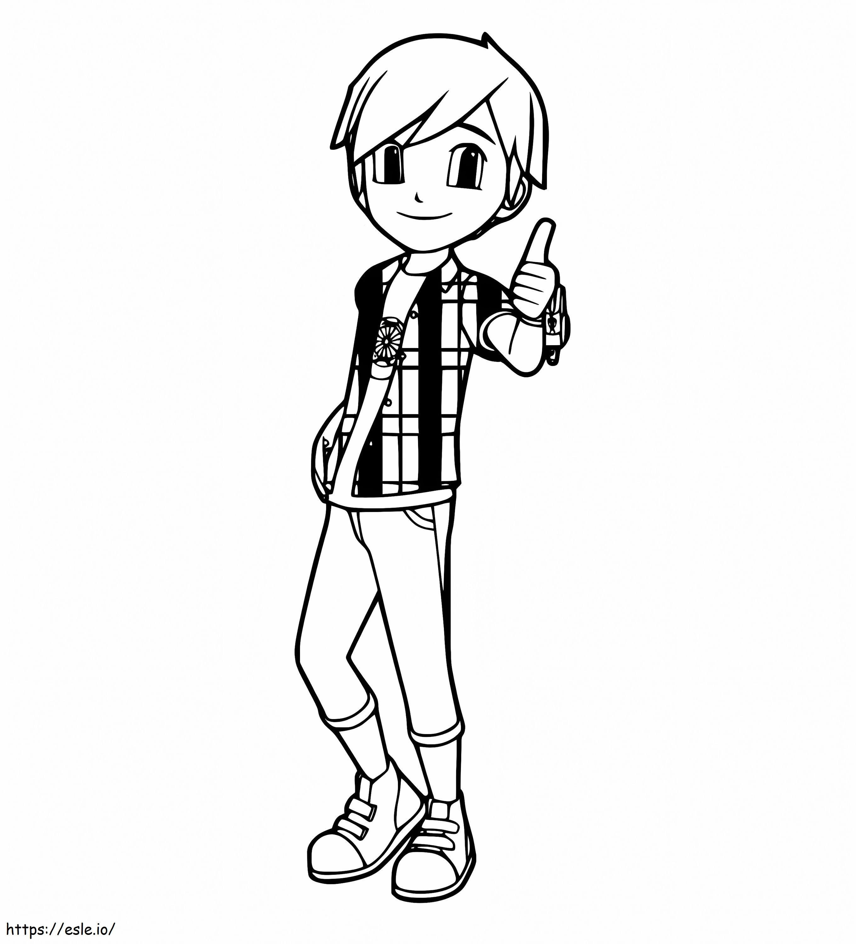 Ryan From Tobot coloring page