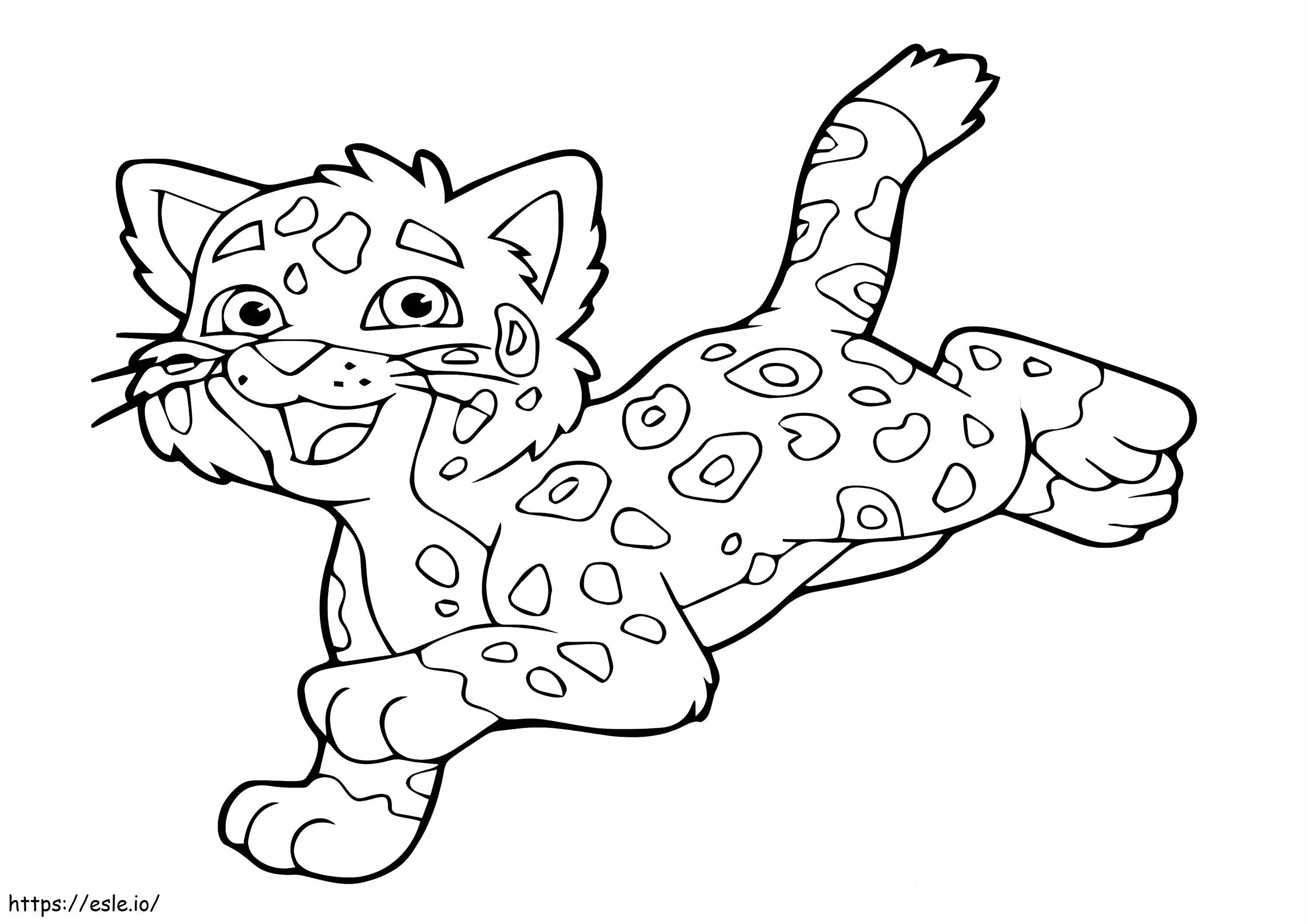 Funny Jaguar coloring page