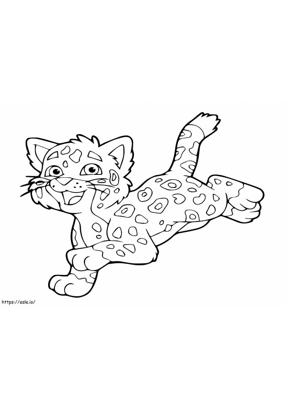 Coloriage Jaguar drôle à imprimer dessin
