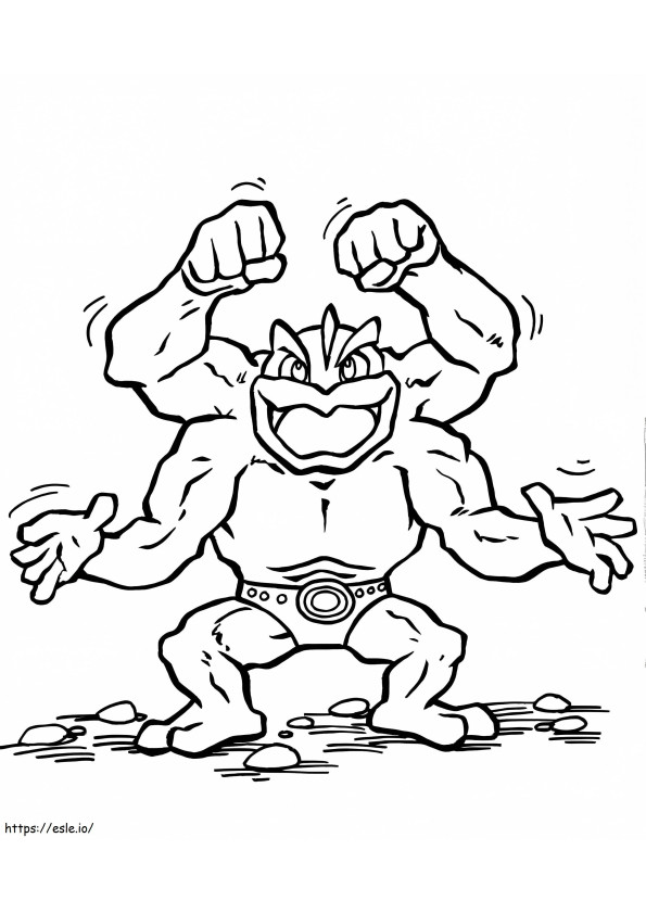 Machamp 4 coloring page