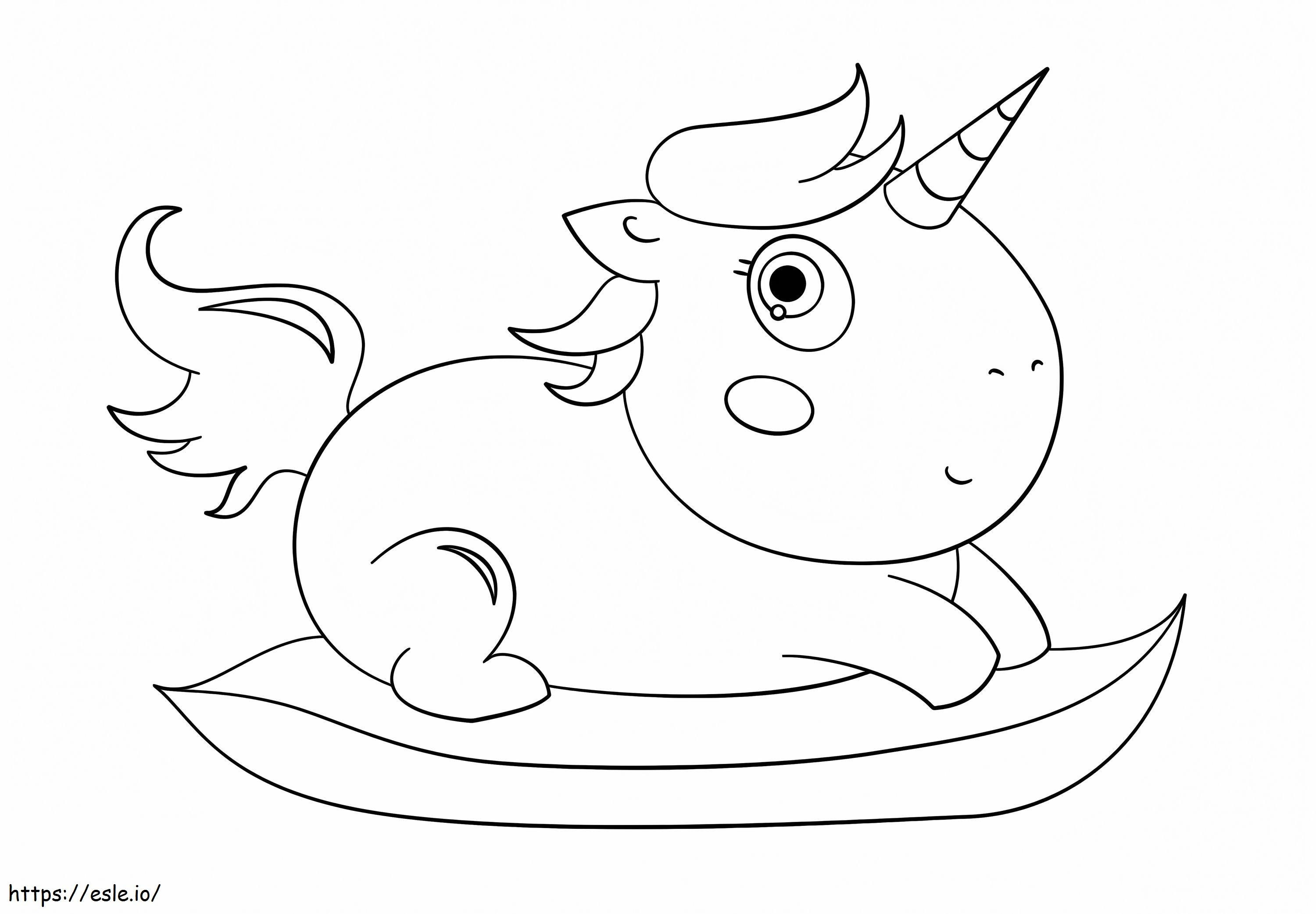  Bebé Chibi Unicornio para colorear