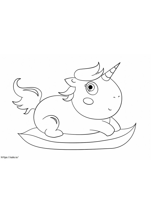  Chibi Unicorn -vauva värityskuva