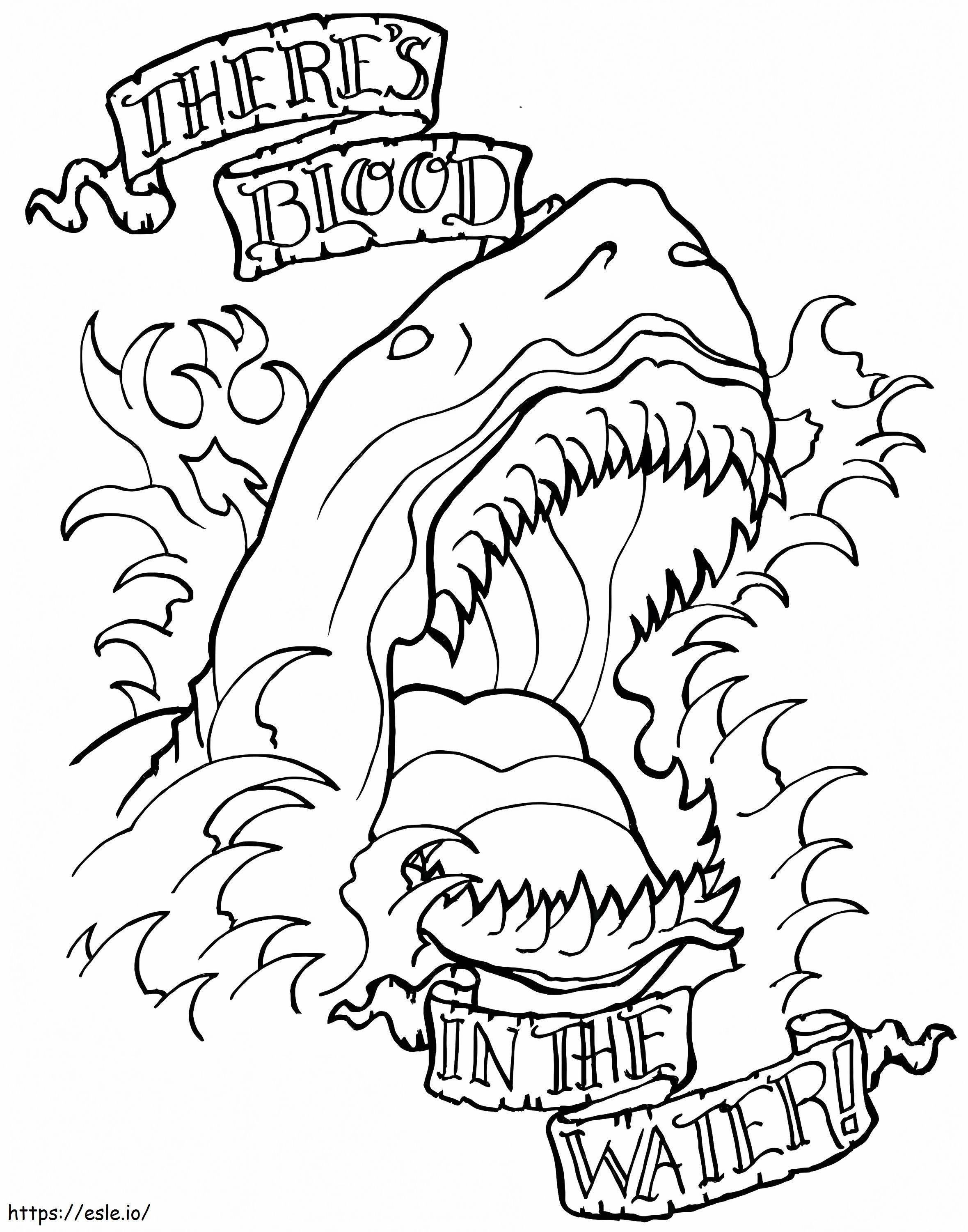 Shark Tattoo coloring page