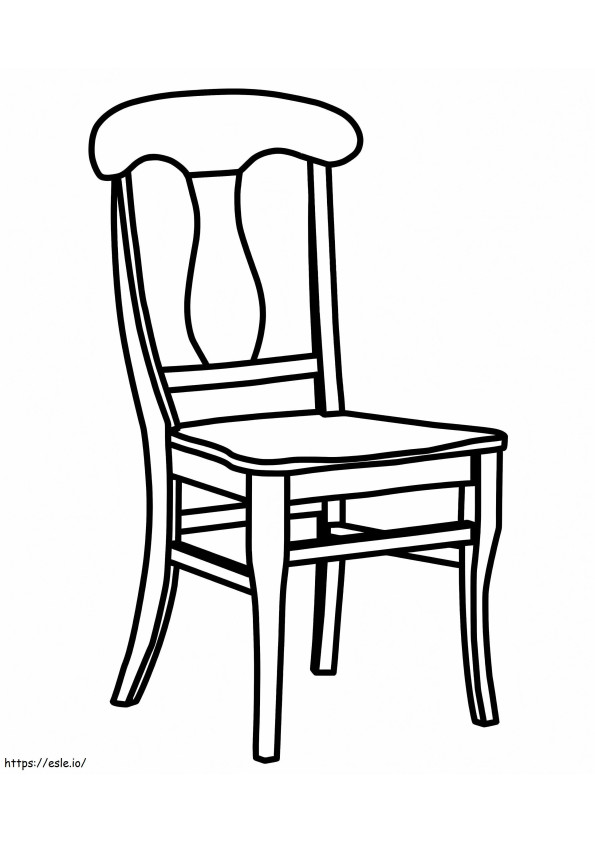 Ilmainen tuoli väritettäväksi värityskuva