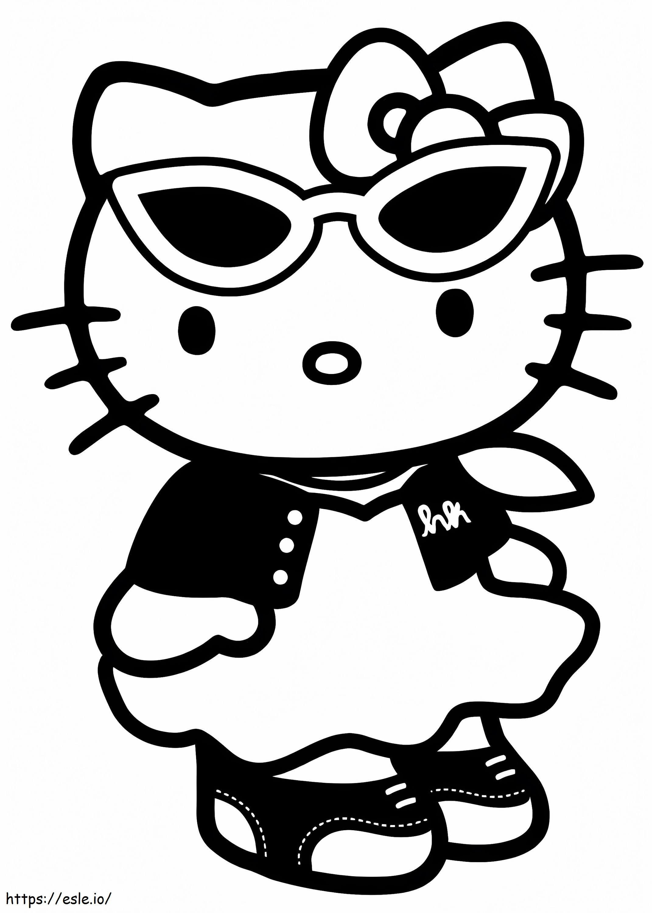 Hello Kitty Rocker värityskuva