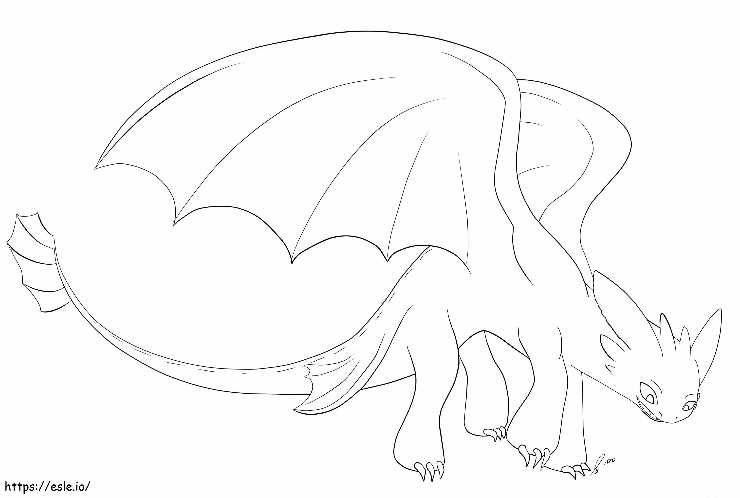 Print Toothless coloring page