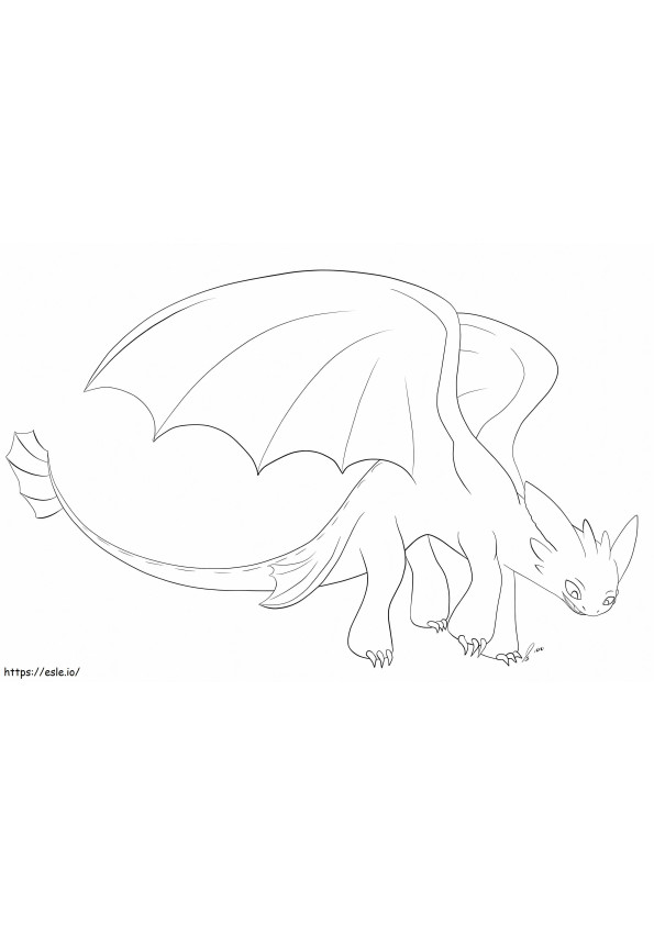 Print Toothless coloring page