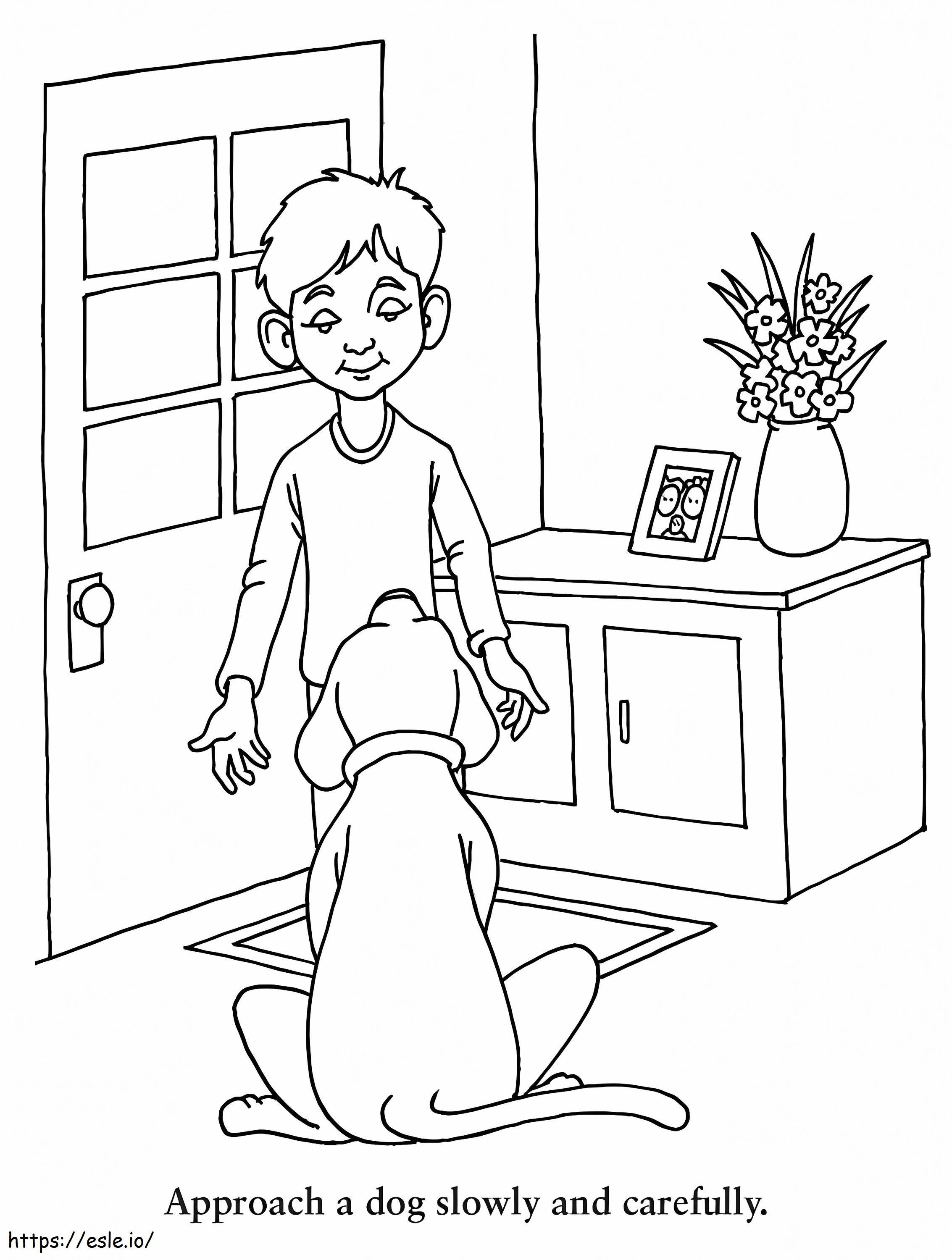Dog Safety Printable coloring page