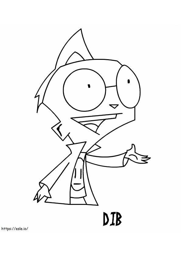 Dib From Invader Zim coloring page