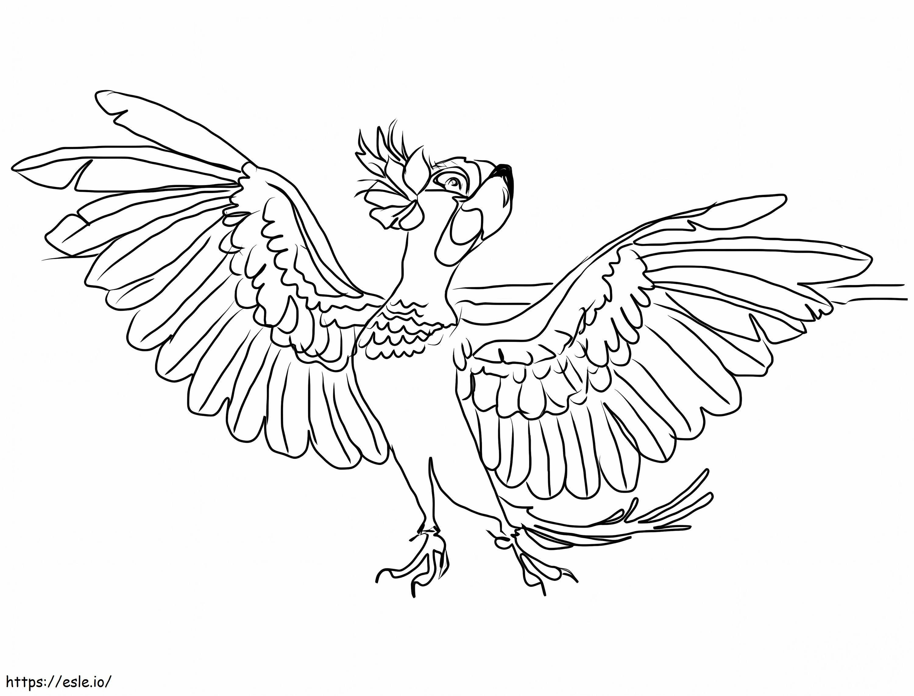 Jewel With Spread Wings coloring page