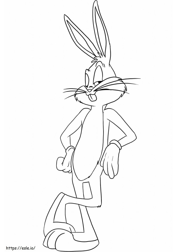 Coloriage Bugs Bunny De Looney Tunes à imprimer dessin
