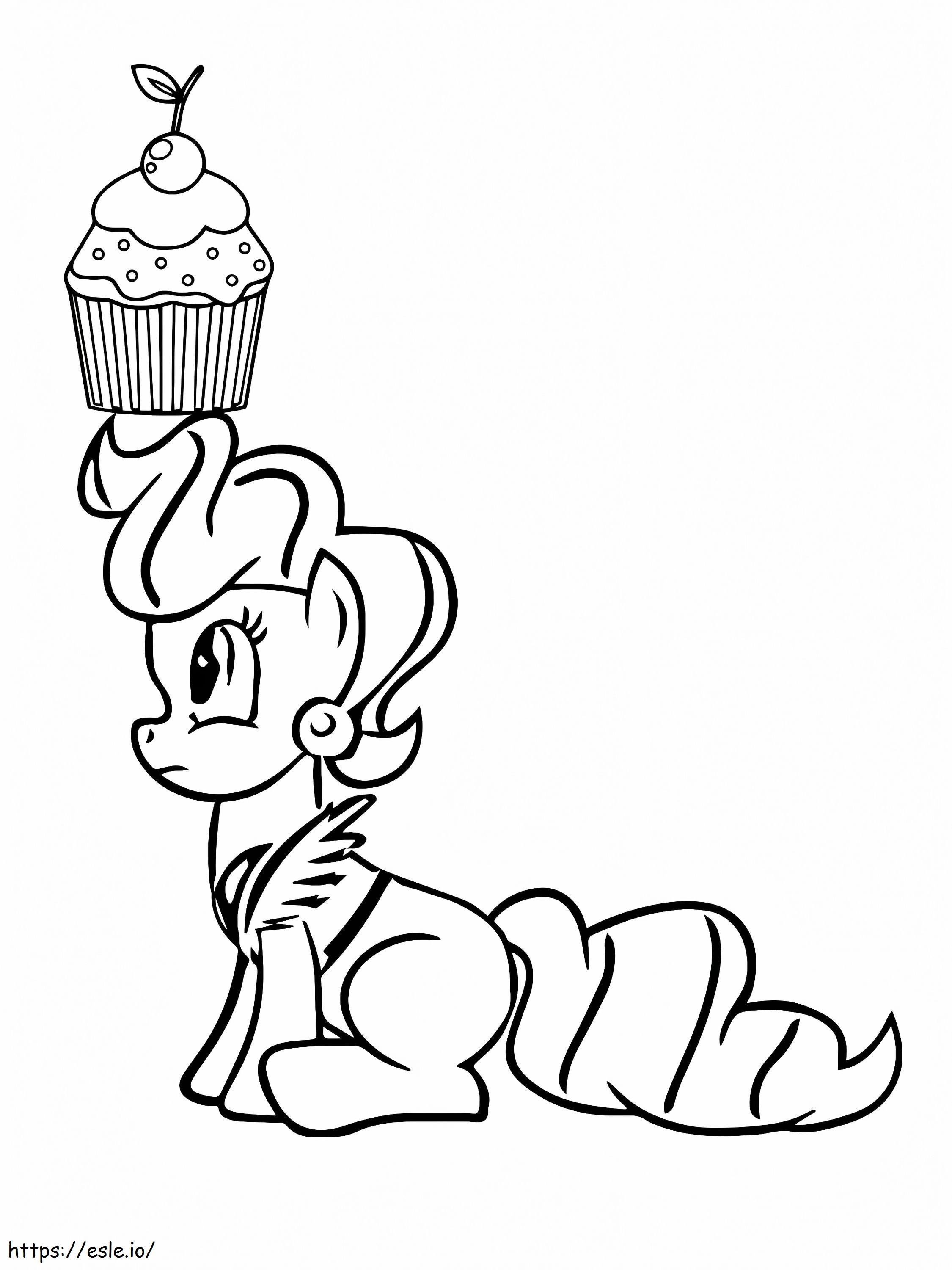 Cupcake Above The Head Of Mrs Cake coloring page
