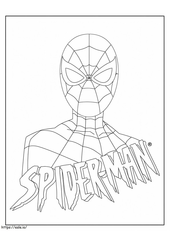 Spider-Man portret kleurplaat