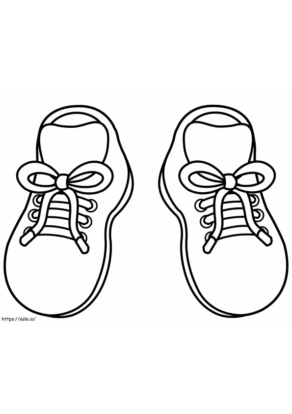 シンプルな靴 ぬりえ - 塗り絵