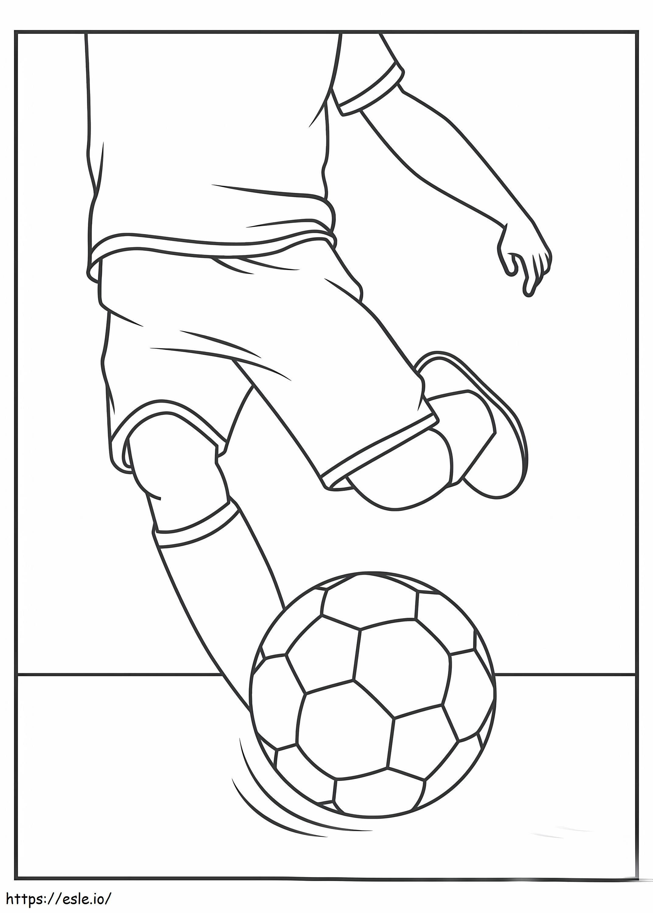 Kick The Ball coloring page