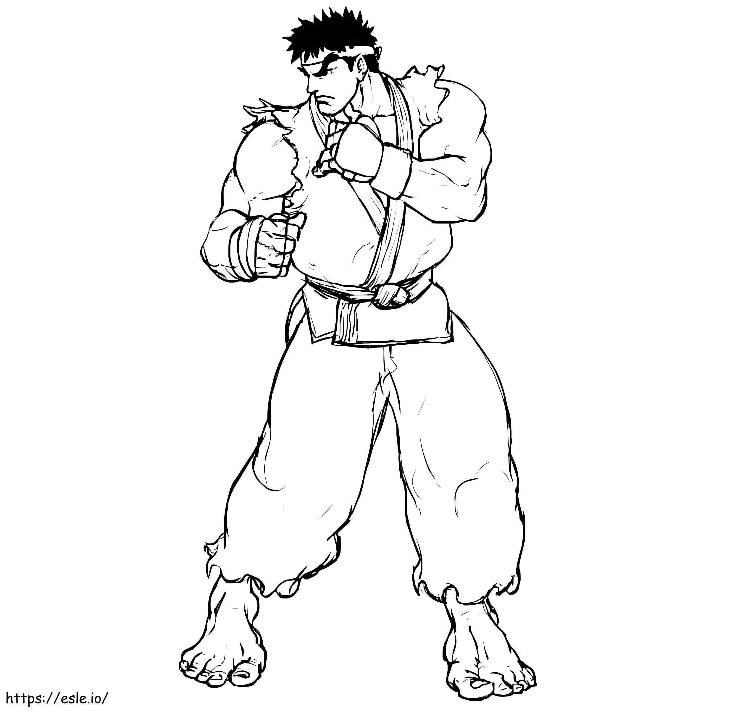 Ryus-Pose ausmalbilder
