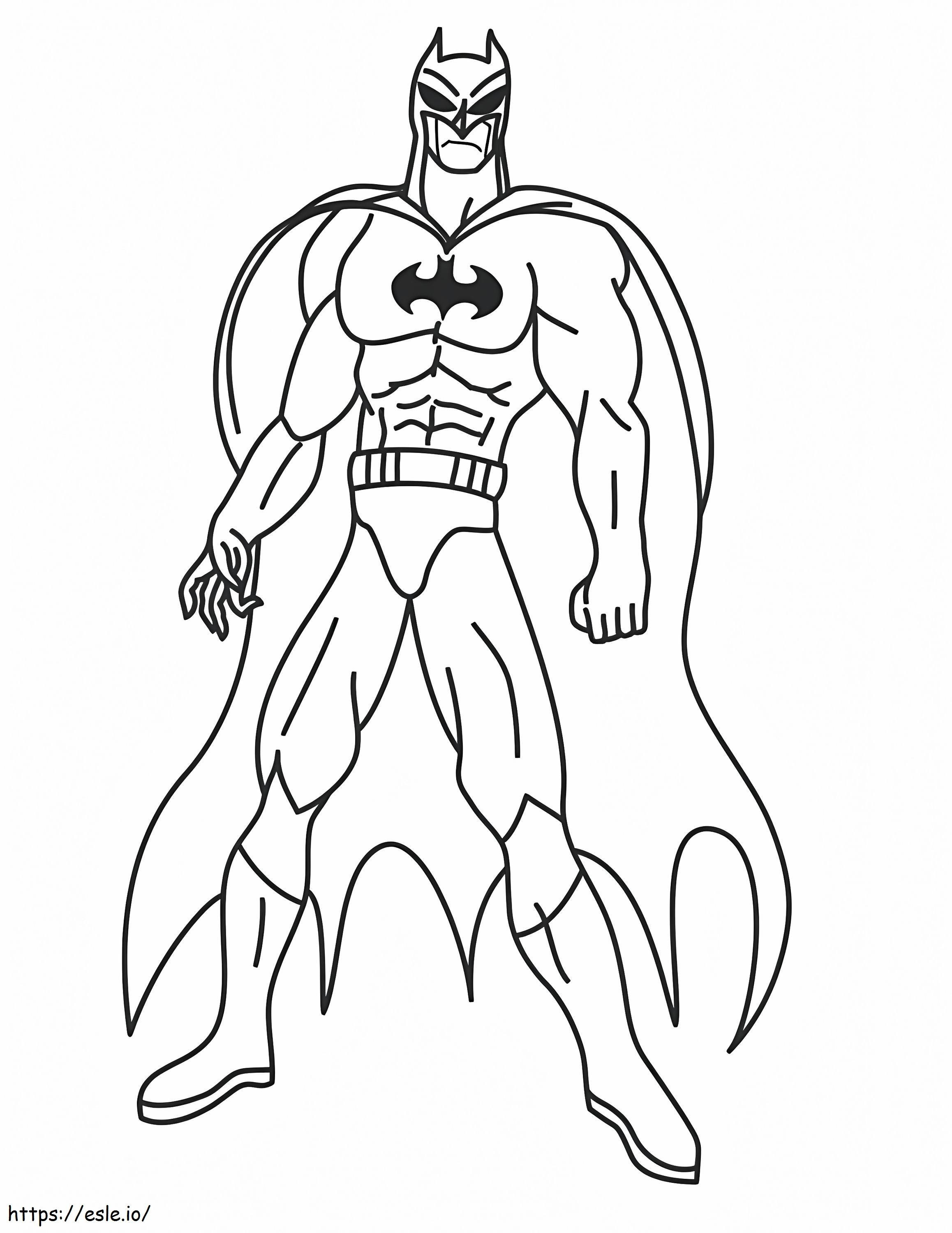 Yksinkertainen Batman värityskuva