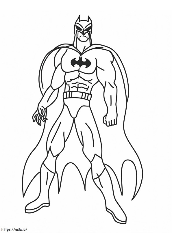 Simple Batman coloring page