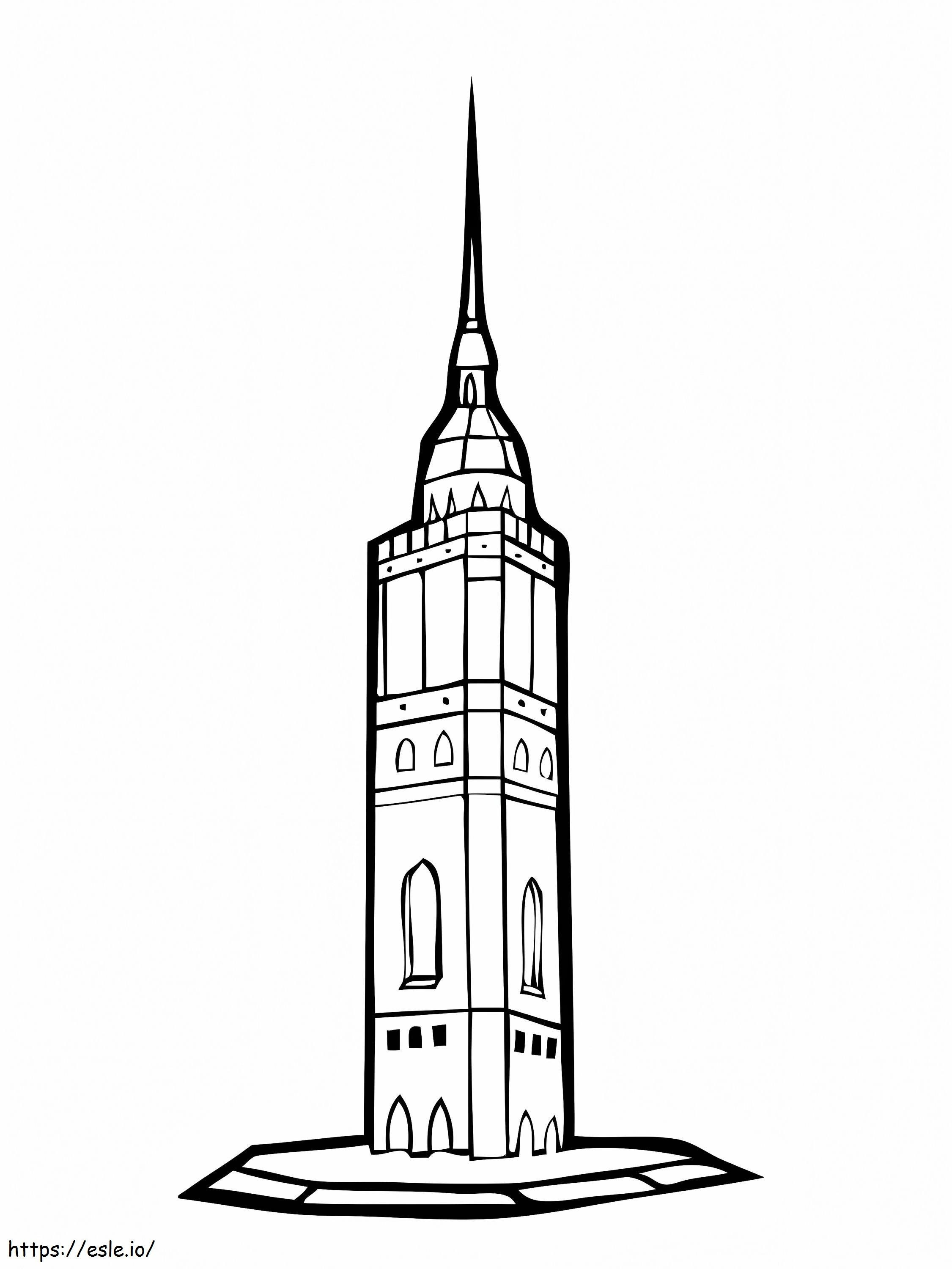 Torre em Estocolmo para colorir