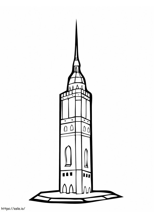 Tower In Stockholm coloring page