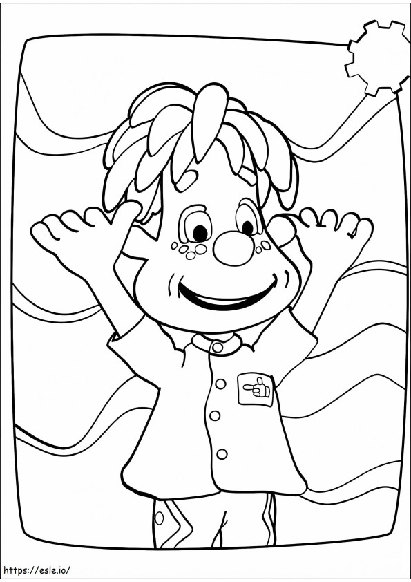 Happy Engie Benjy coloring page