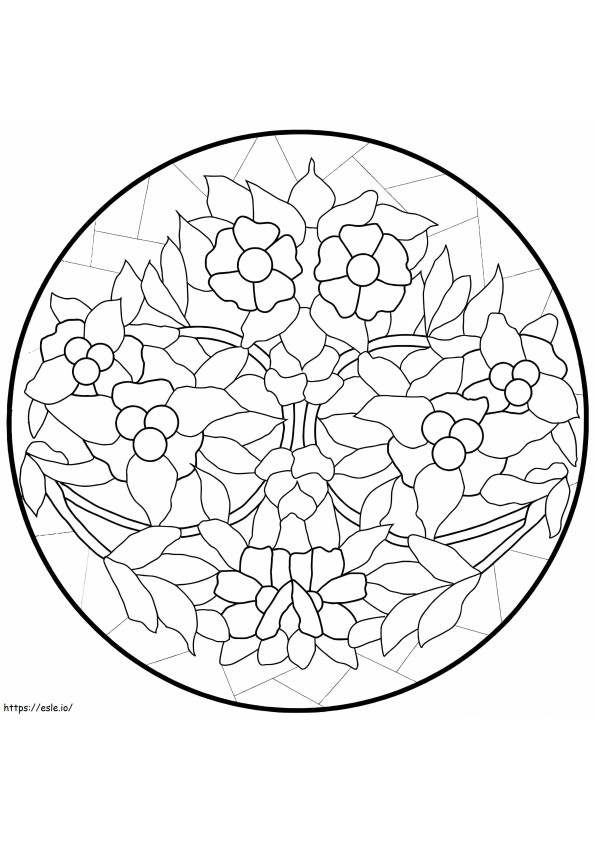 Kwiatowa Mandala 4 kolorowanka