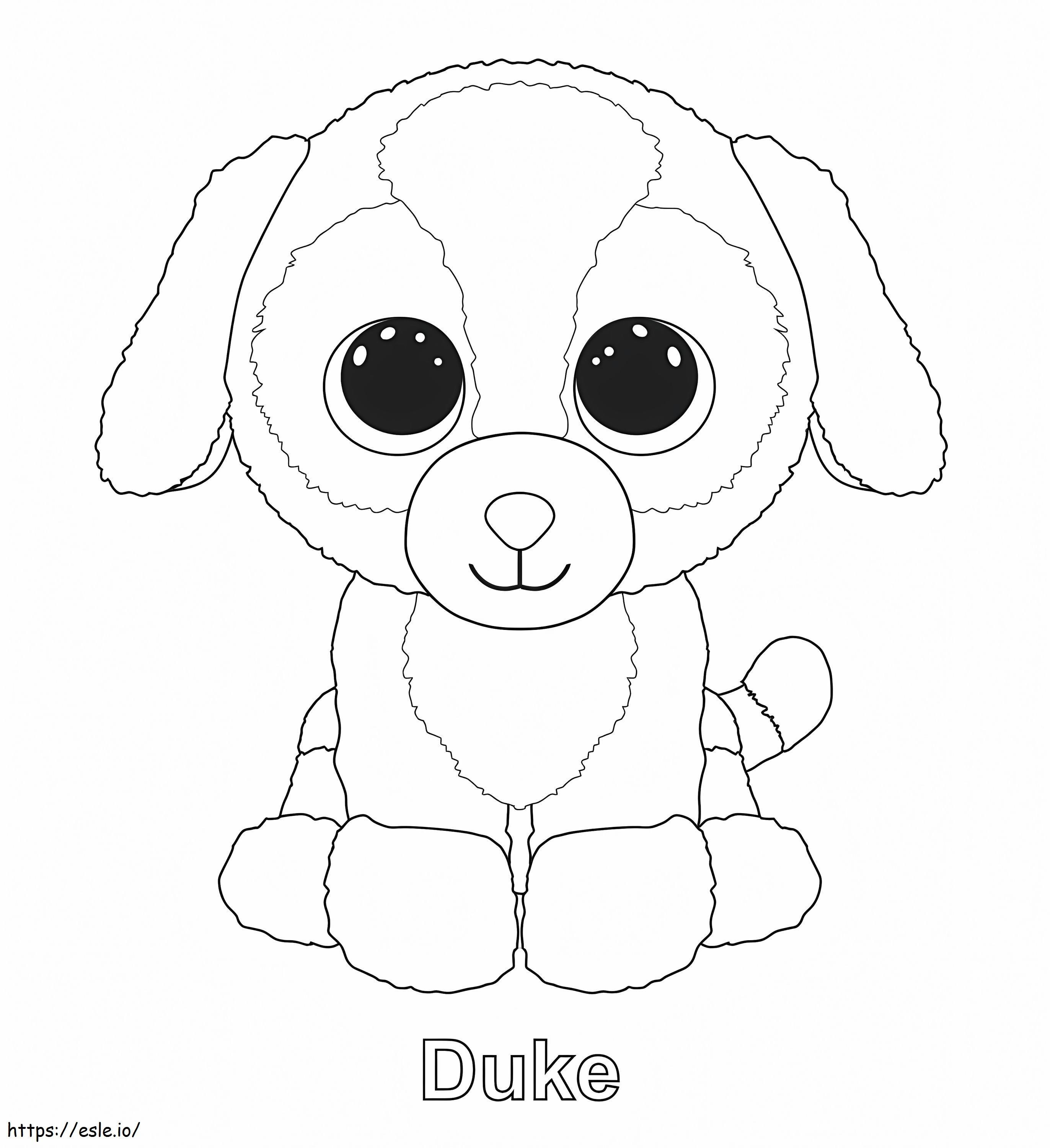 Duke Beanie Boo coloring page