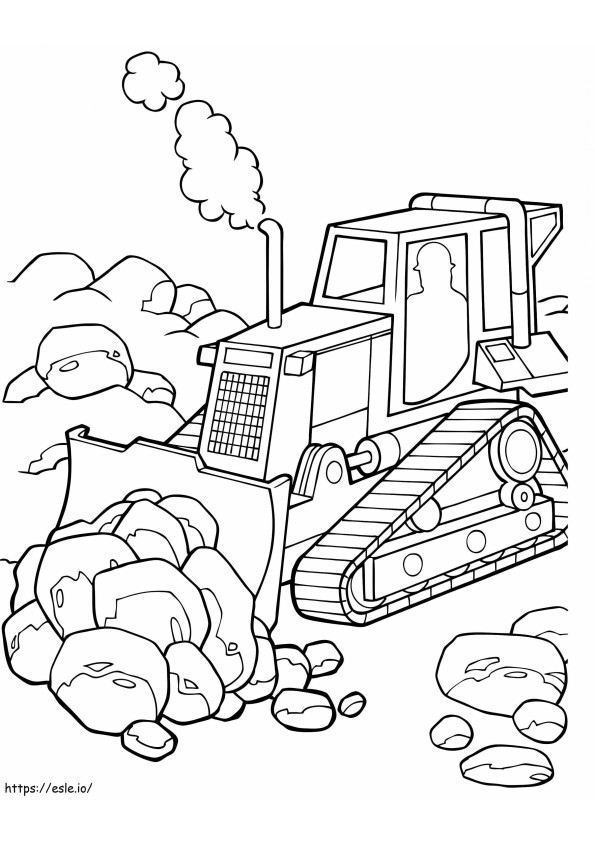 Bulldozer For Kids coloring page