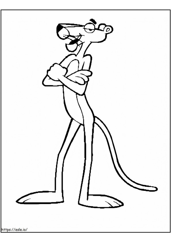 Funny Pink Panther coloring page