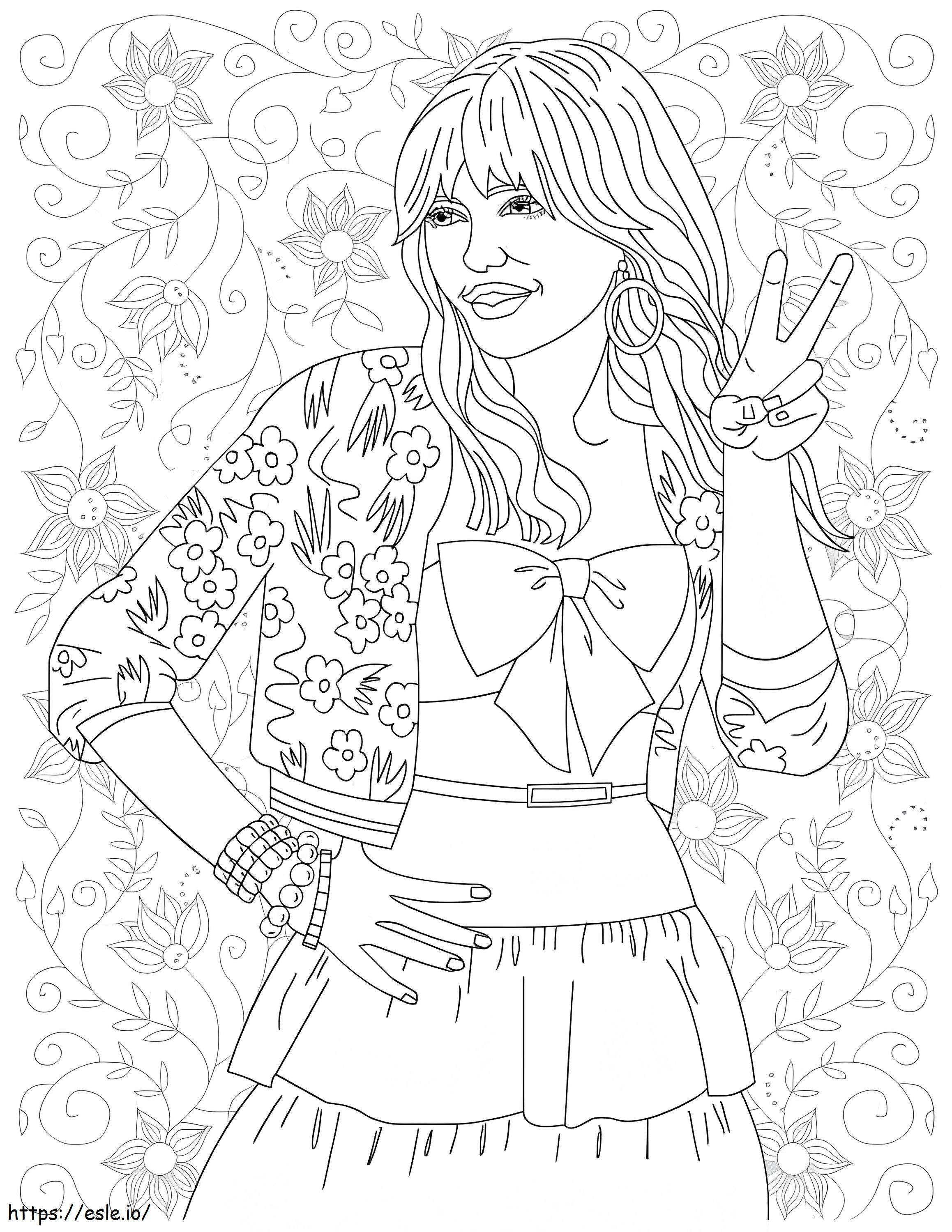 Coloriage Hannah Montana est cool à imprimer dessin