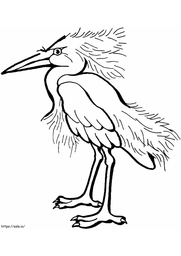 Snowy Egret 3 coloring page