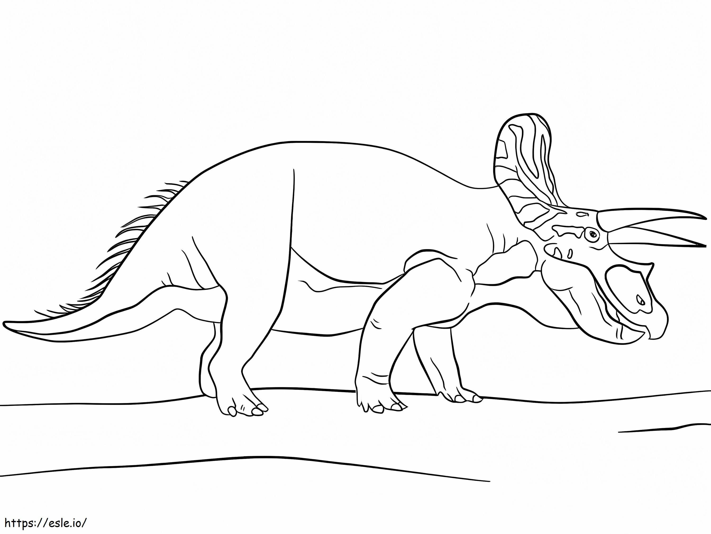 Parque Jurássico Triceratops para colorir