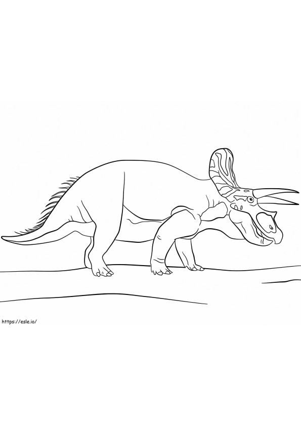 Coloriage Tricératops Jurassic Park à imprimer dessin