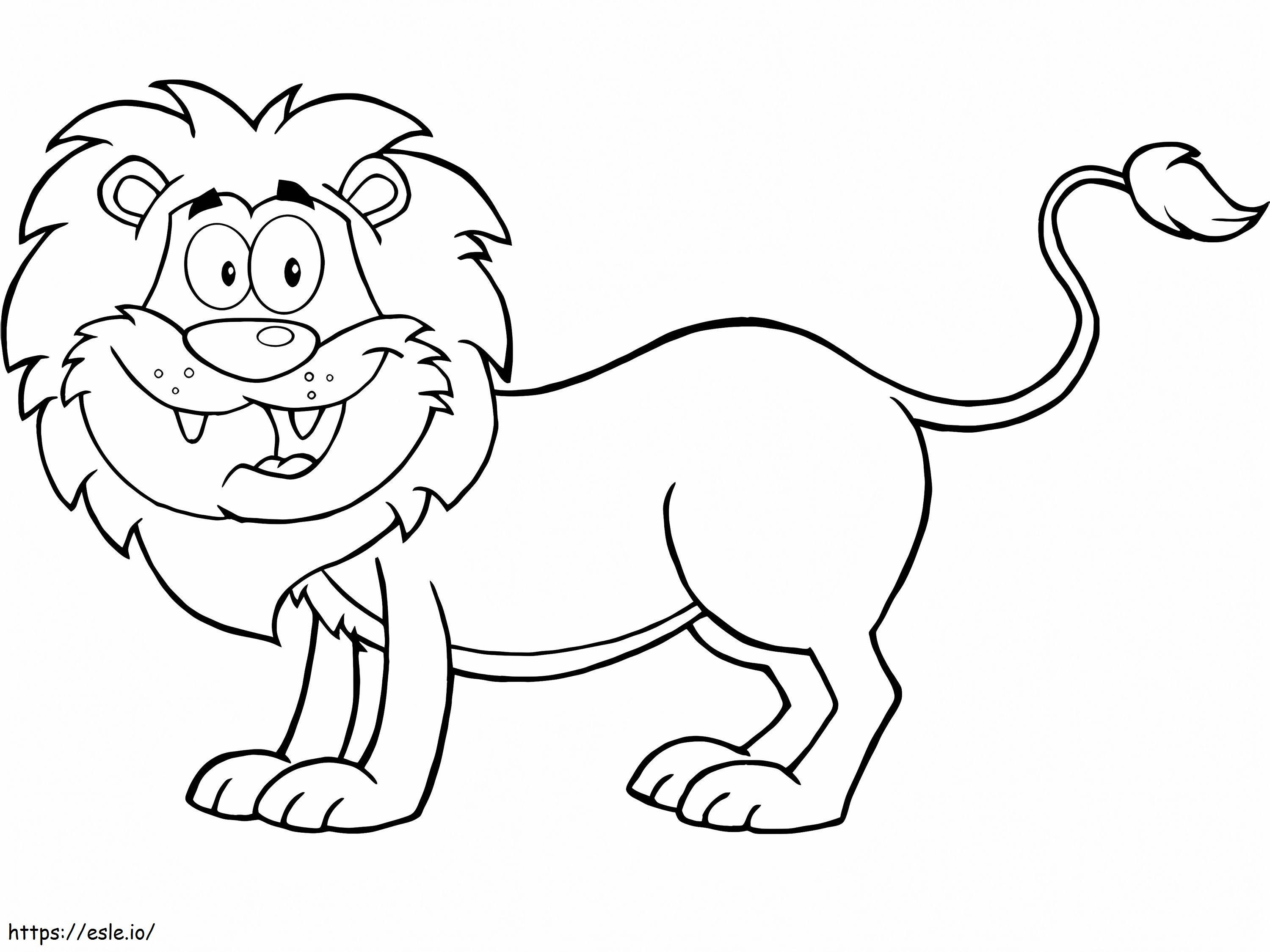 Happy Lion coloring page