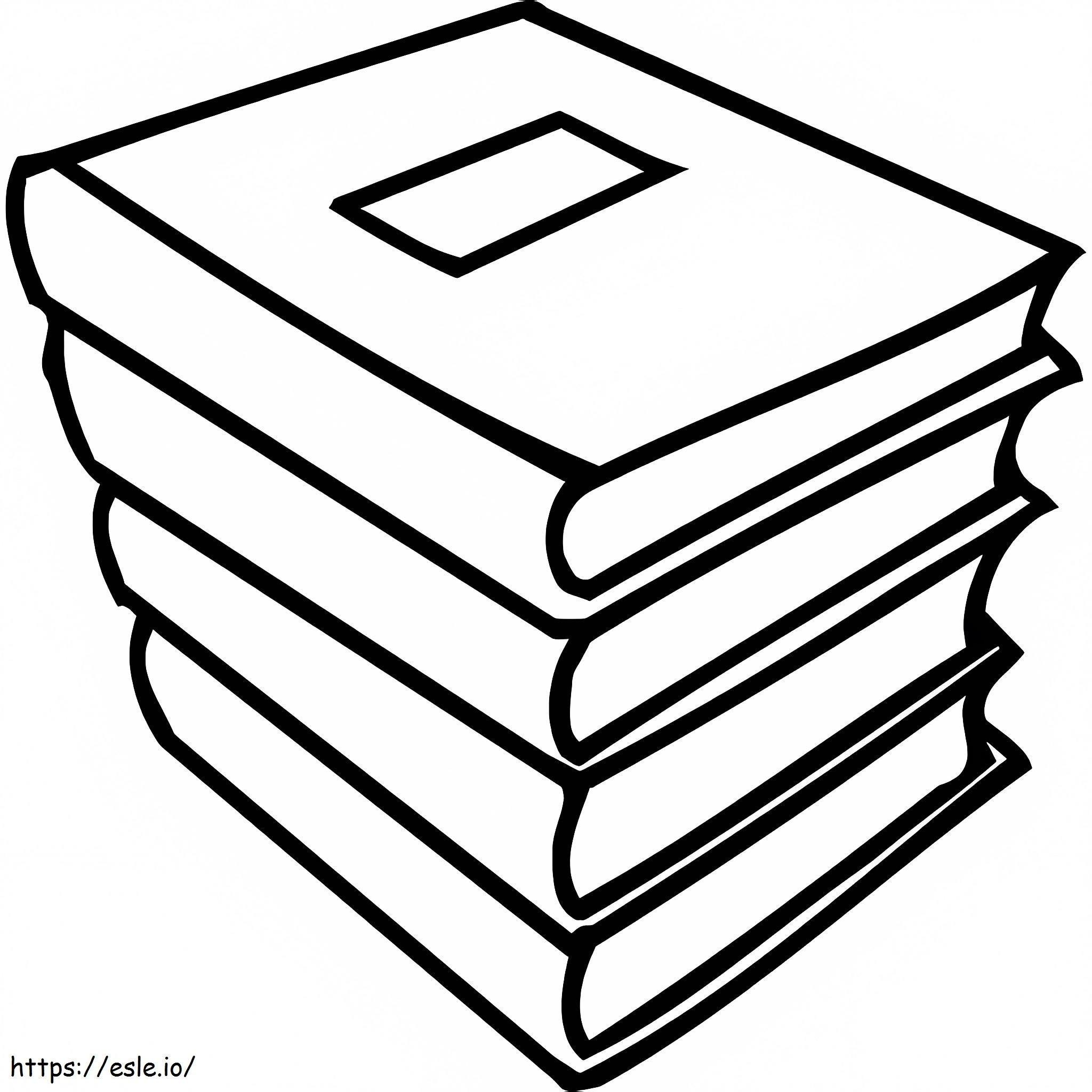 Four Book coloring page