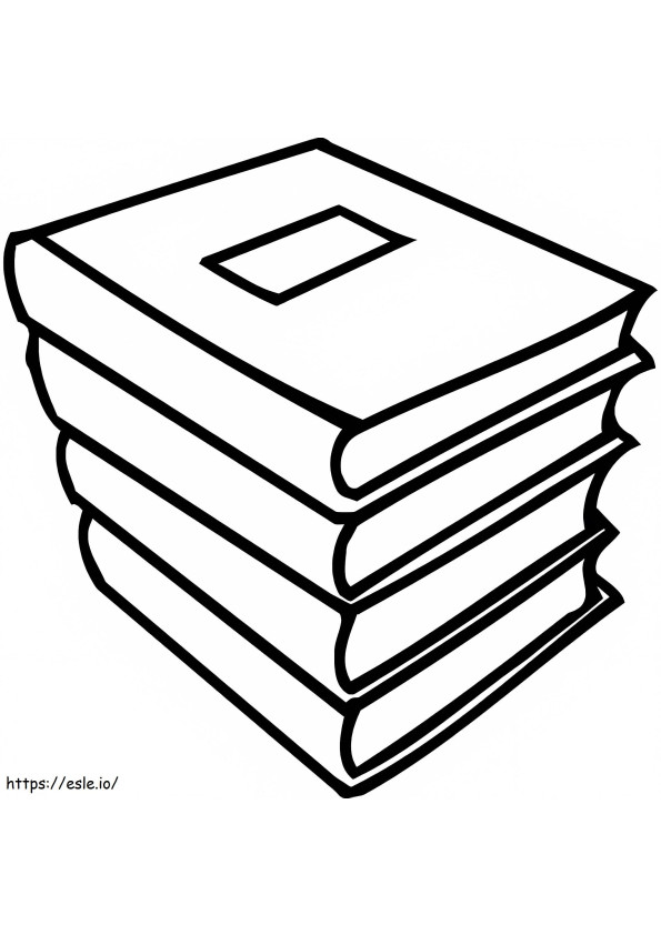 Four Book coloring page